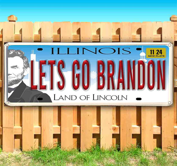 Let's Go Brandon Illinois Plate Banner
