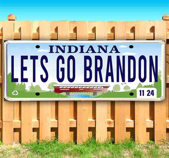 Let's Go Brandon Indiana Plate Banner