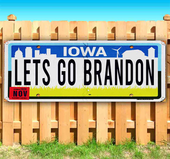Let's Go Brandon Iowa Plate Banner