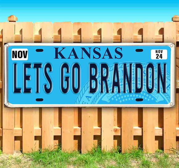 Let's Go Brandon Kansas Plate Banner