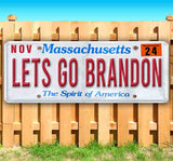 Let's Go Brandon Massachusetts Plate Banner
