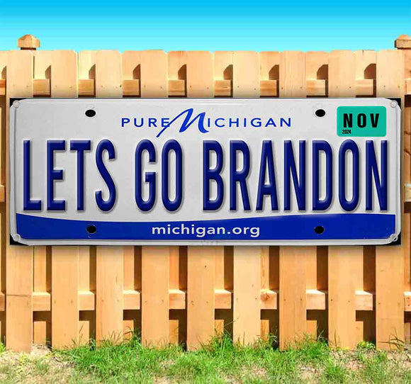 Let's Go Brandon Michigan Plate Banner