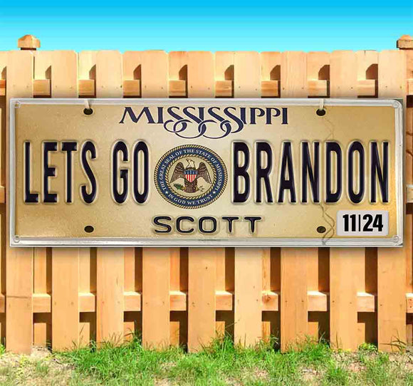Let's Go Brandon Mississippi Plate Banner