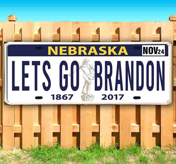 Let's Go Brandon Nebraska Plate Banner