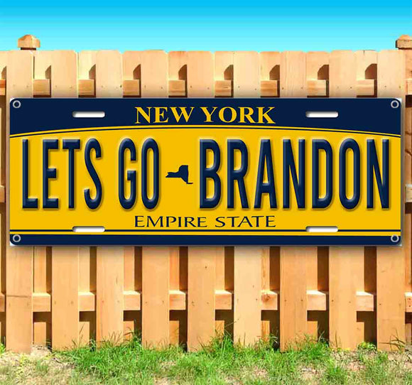 Let's Go Brandon New York Plate Banner