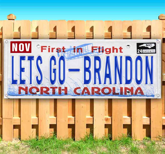 Let's Go Brandon North Carolina Plate Banner