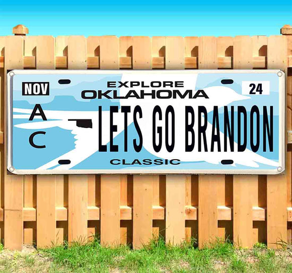 Let's Go Brandon Oklahoma Plate Banner