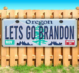 Let's Go Brandon Oregon Plate Banner