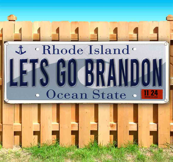 Let's Go Brandon Rhode Island Plate Banner
