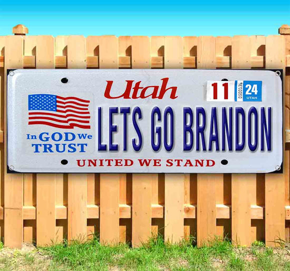Let's Go Brandon Utah Plate Banner