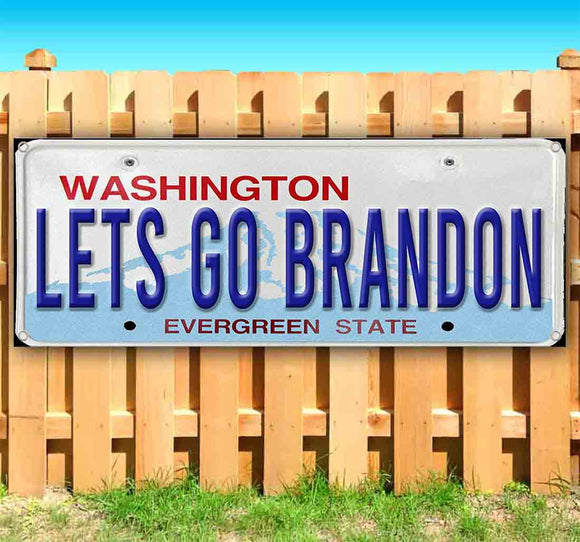 Let's Go Brandon Washington Plate Banner