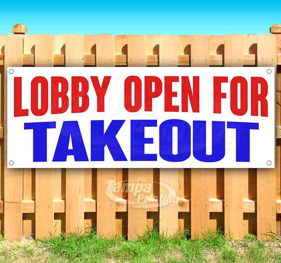 Lobby Open For Takeout Banner