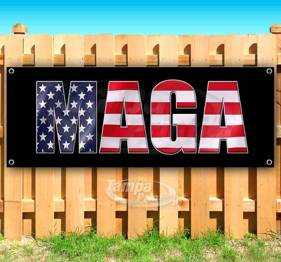 MAGA American Flag Banner