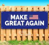 Make USA Flag Great Again Blue Banner