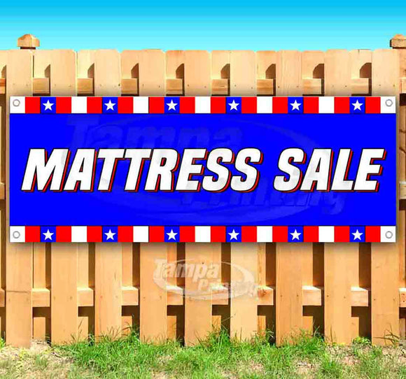 Mattress Sale RWB Stripes Banner