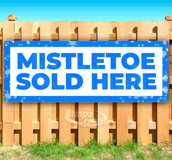 Mistletoe Sold Here BlueSF Banner