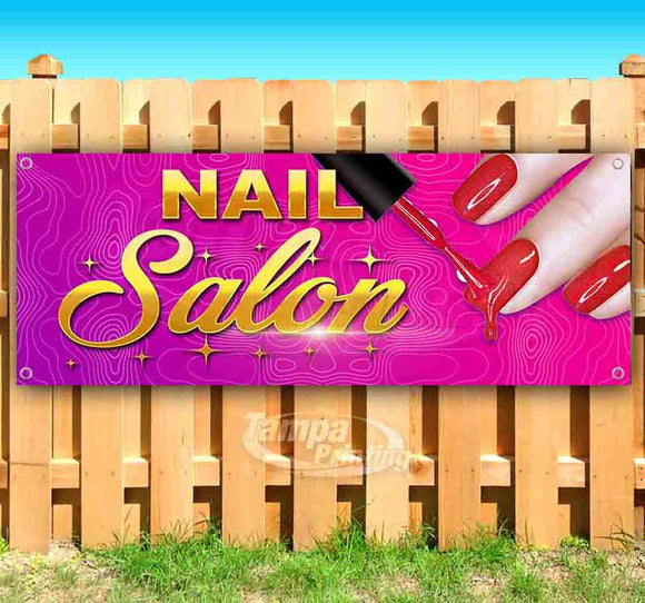 Nail Salon Pink Banner