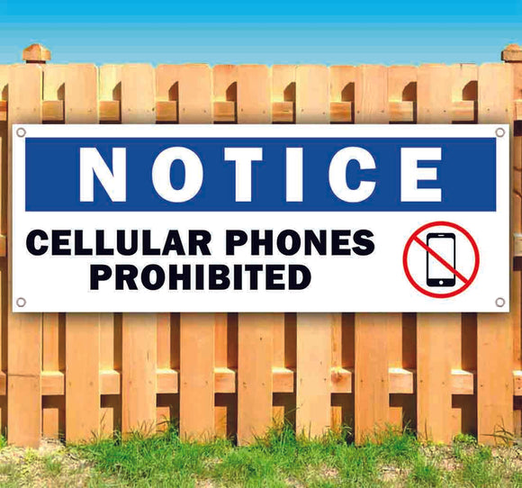 No Cell Phones Notice Banner