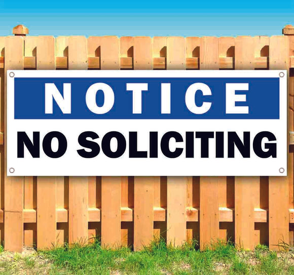 No Soliciting Notice Banner