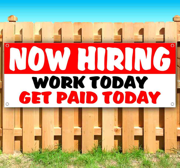 Now Hiring Work Today Banner