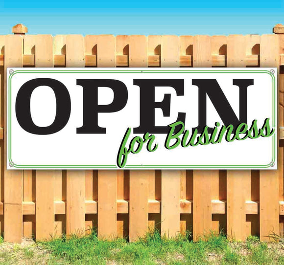 Open For Business Green Banner