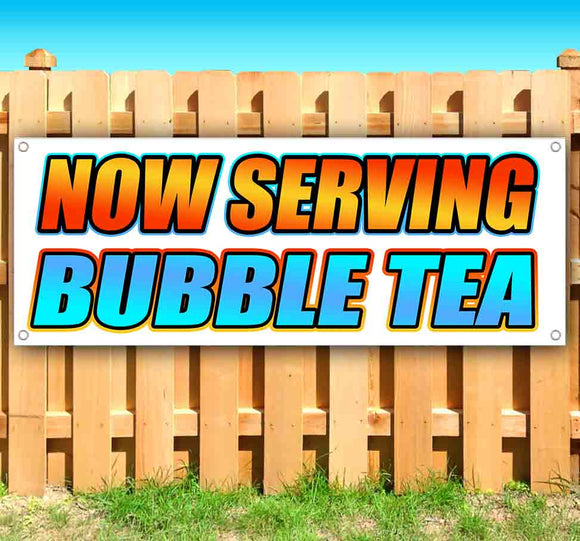 Now Serving Bubble Tea Banner