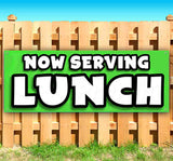 Now Serving Lunch Banner