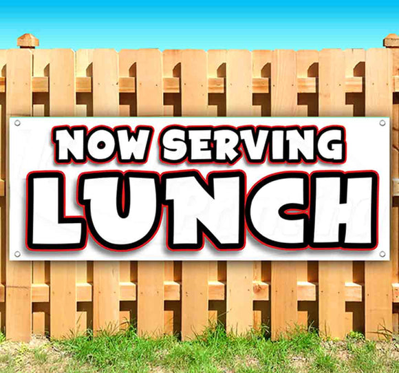 Now Serving Lunch Banner
