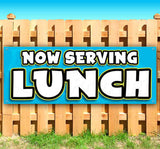 Now Serving Lunch Banner