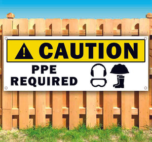 PPE Required Caution Banner
