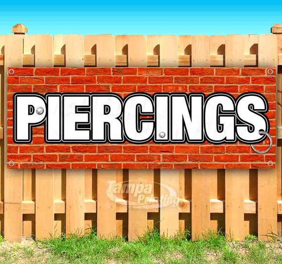 Piercings Brick Wall Banner