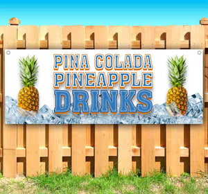 Pina Colada Drinks Banner