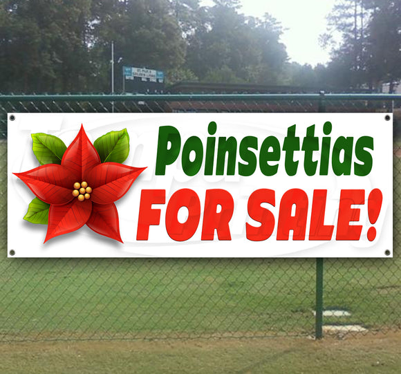 Poinsettias For Sale Banner