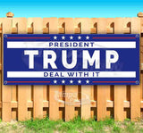 President Trump Deal With It Blue Banner