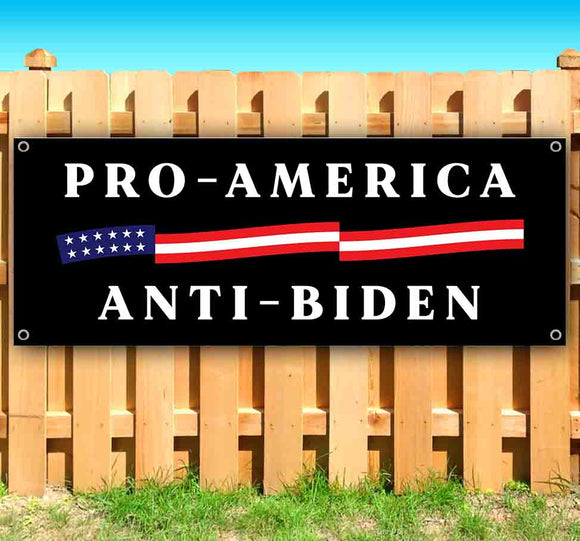 Pro America Anti Biden Flag Banner