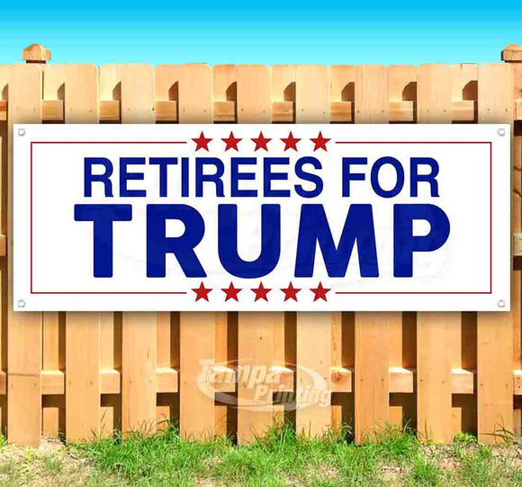 Retirees For Trump Banner