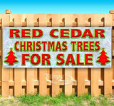 Red Cedar Christmas Trees For Sale Banner