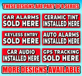 Car Alarms Sold Here Banner