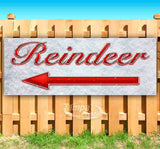 Reindeer Left Arrow Banner