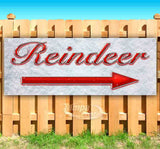 Reindeer Right Arrow Banner