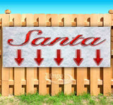 Santa Down Arrow Banner