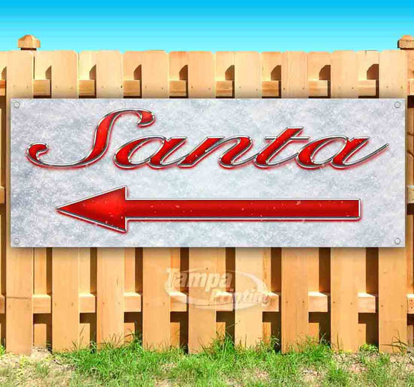 Santa Left Arrow Banner