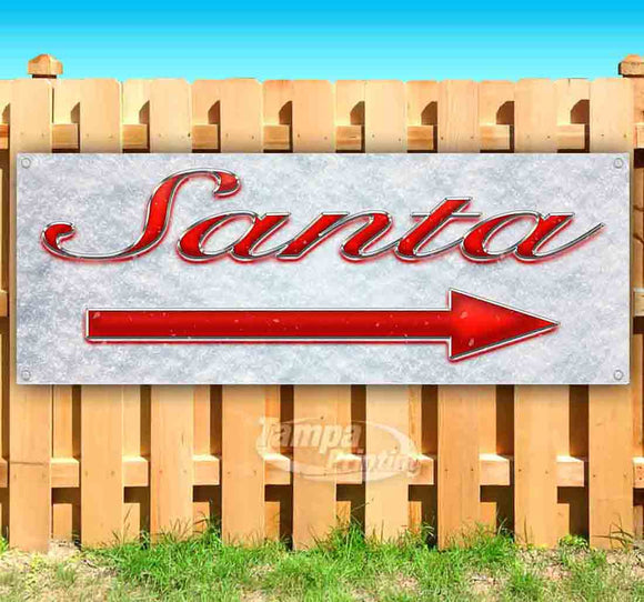 Santa Right Arrow Banner