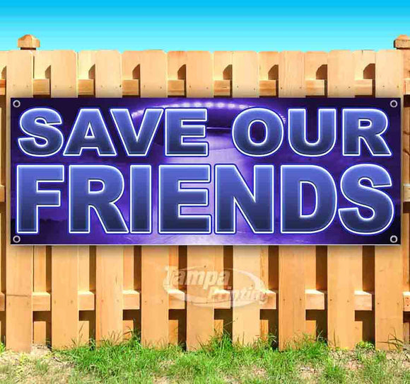 Save Our Friends Purple Banner