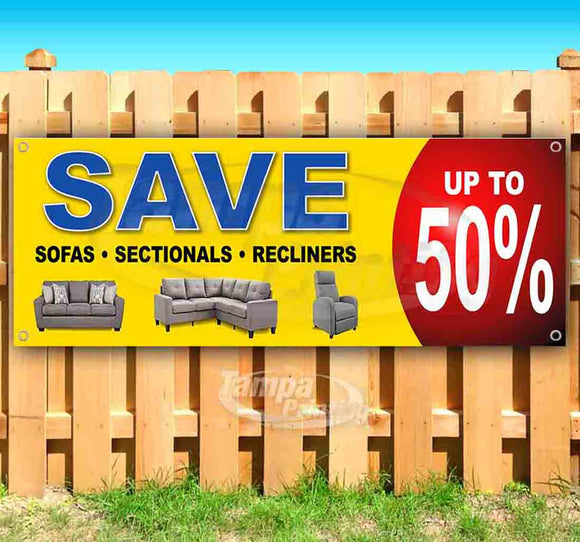 Save Up To 50% Sofa Sectionals Banner