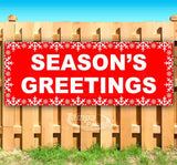 Seasons Greetings Wht SnwFlk Banner
