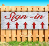 Sign-In Up Arrow Banner
