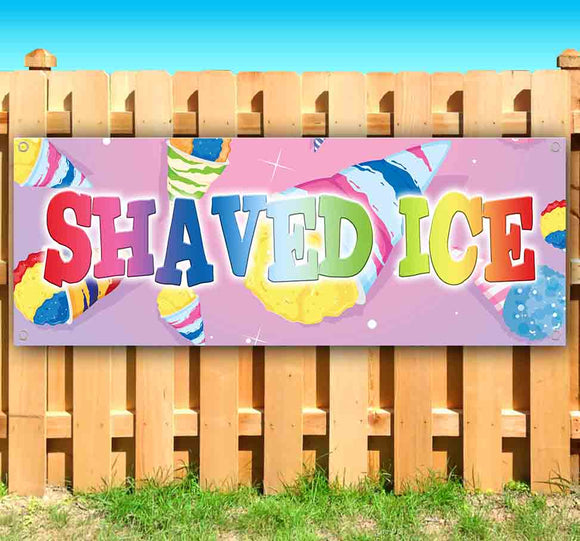 Snow Cones Shaved Ice Banner