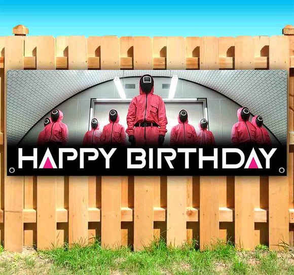 Squid Show Happy Birthday Banner