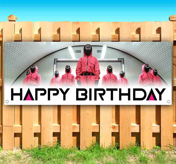 Squid Show Happy Birthday Banner